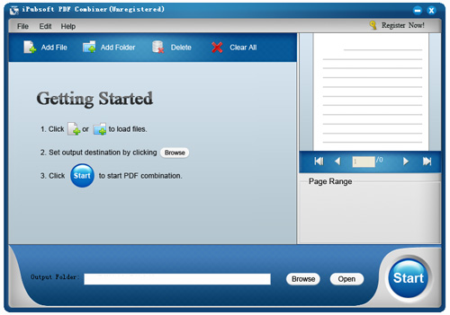 start software to consolidate pdf files into one