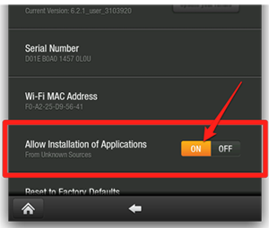 allow installation from unknown