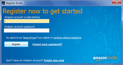 register kindle for pc