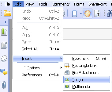 insert images to pdf with foxit reader