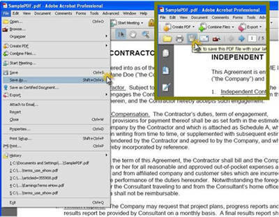 use acrobat to delete PDF watermark